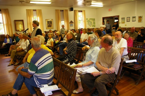 Kathy Nolan speaks at last night's meeting